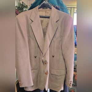 Elegant Tan Blazer for Men By Brad Whitney 46 Or 48L